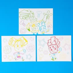 Планшет для рисования 3D «Фиксики», неоновые маркеры, световые эффекты, с карточками