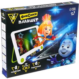 Планшет для рисования 3D «Фиксики», неоновые маркеры, световые эффекты, с карточками