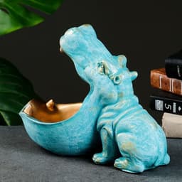 Подставка для мелочей «Бегемот» зеленый, 22×30 см