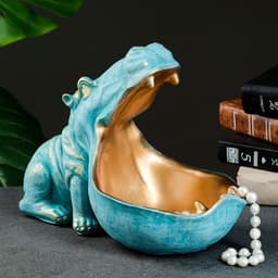 Подставка для мелочей «Бегемот» зеленый, 22×30 см