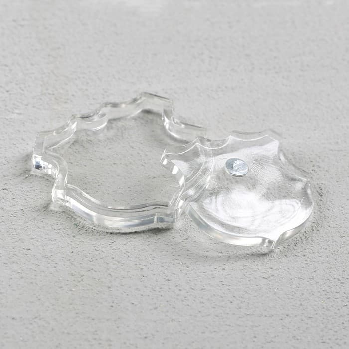 Заготовка магнита в форме герба, набор из 2 деталей, вставка 3.7×3.5 см