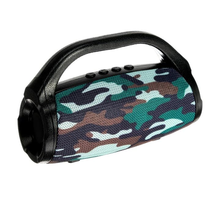 Портативная колонка Luazon LAB-69, 3 Вт, 600 мАч, AUX, USB, FM, microSD, хаки