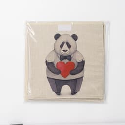 Короб стеллажный для хранения с крышкой «Влюблённая панда», 30×30×28.5 см