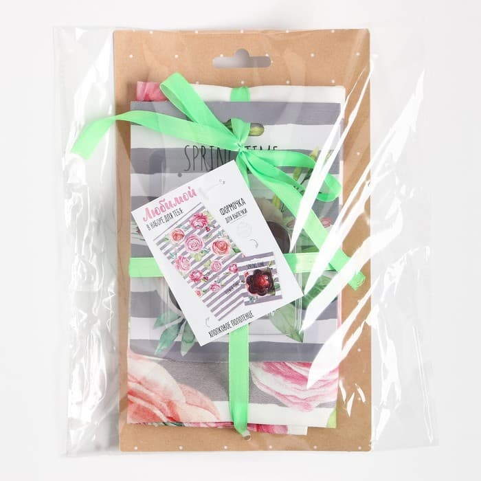 Набор Spring time: полотенце - 1 шт., формочки для печенья