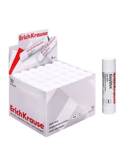 Клей-карандаш, ErichKrause EasyStick, PVP, быстрое склеивание, 6 г