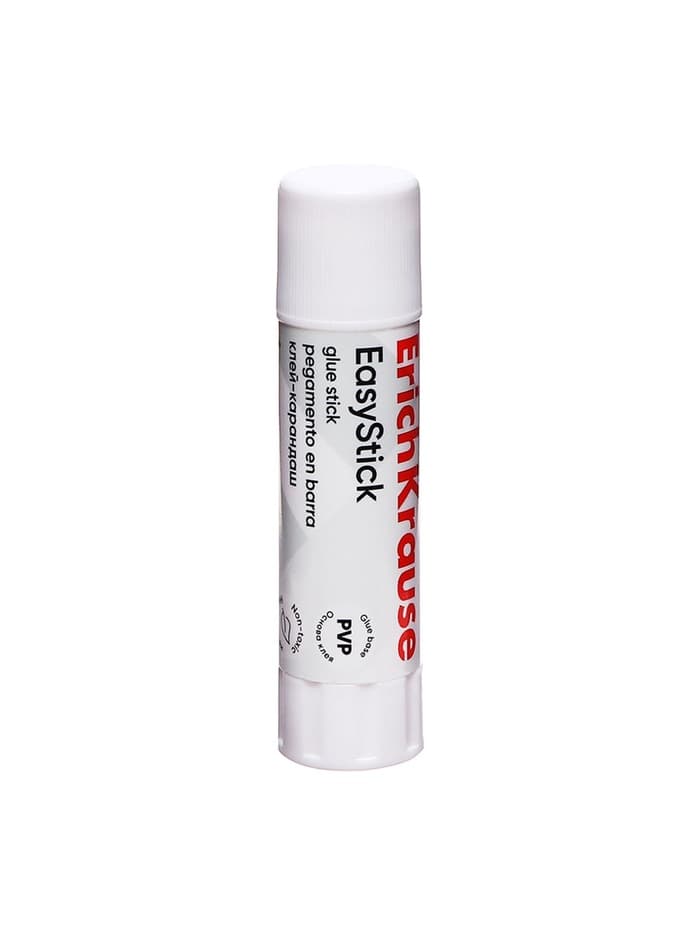 Клей-карандаш, ErichKrause EasyStick, PVP, быстрое склеивание, 6 г