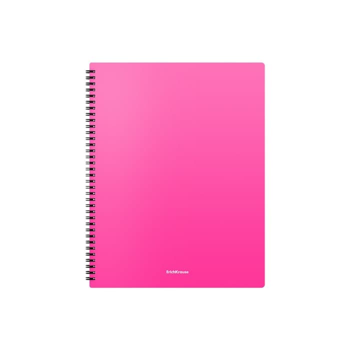 Папка с 20 вкладышами на спирали, А4, 600 мкм, ErichKrause Matt Neon, текстура «песок», МИКС