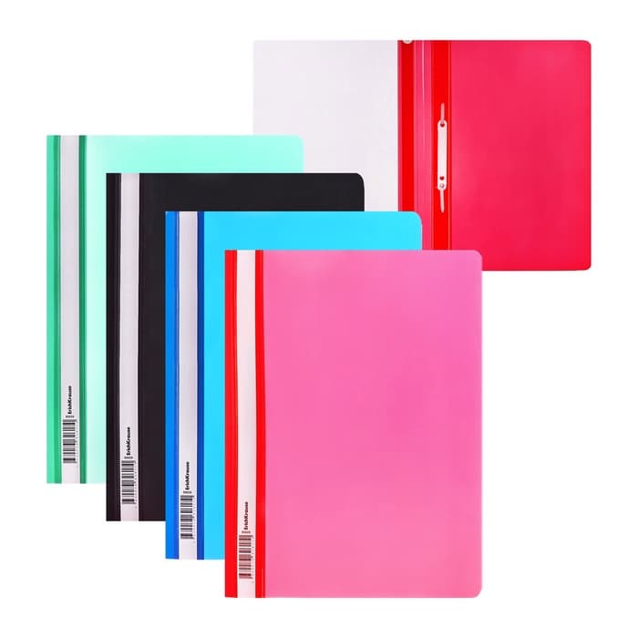 Папка-скоросшиватель А4, 140 мкм, ErichKrause Fizzy Classic, пластиковая, микс