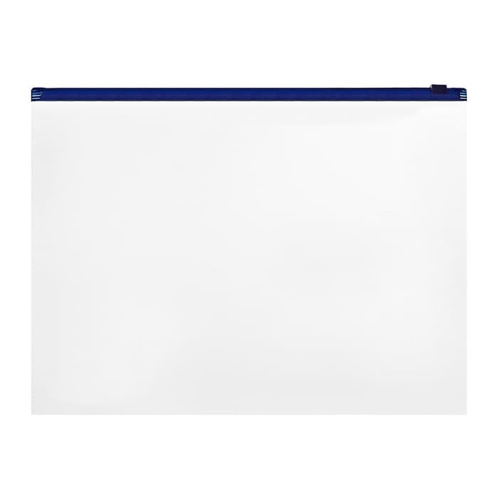 Папка-конверт на ZIP-молнии А4, 120 мкм, ErichKrause Fizzy Clear, c цветной молнией, до 100 листов, микс