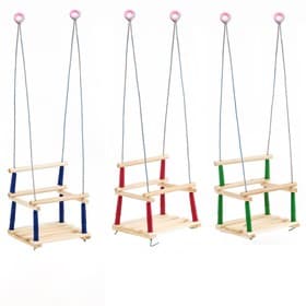 Качели подвесные, дерево, сиденье 33×22 см, цвет МИКС