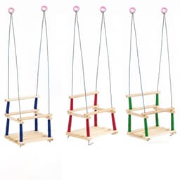 Качели подвесные, дерево, сиденье 33×22 см, цвет МИКС