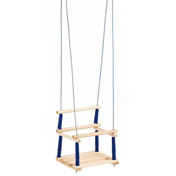 Качели подвесные, дерево, сиденье 33×22 см, цвет МИКС