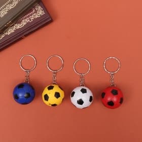 Брелок для ключей на кольце «Футбольный мяч», пластик, 3×3×3 см, МИКС