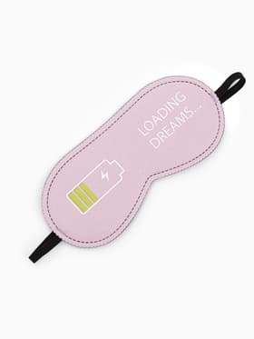 Маска для сна «Зарядка», 19×9 см, резинка одинарная, розовая