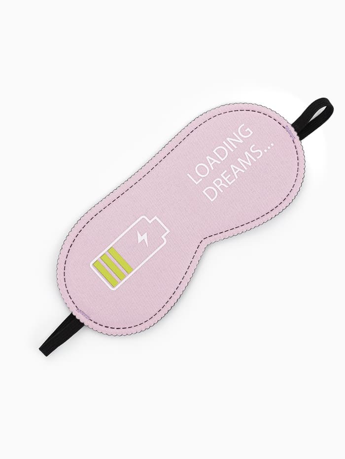 Маска для сна «Зарядка», 19×9 см, резинка одинарная, розовая