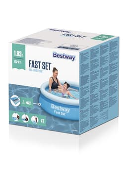 Бассейн надувной Bestway Fast Set 57392, 183×51 см, круглый