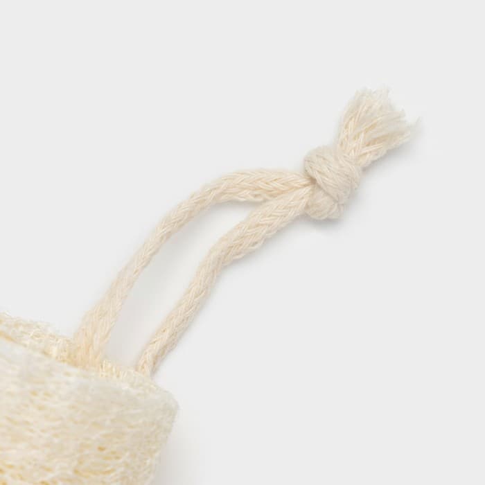 Люффа - мочалка для тела натуральная Доляна, 8×6×6 см, бежевая