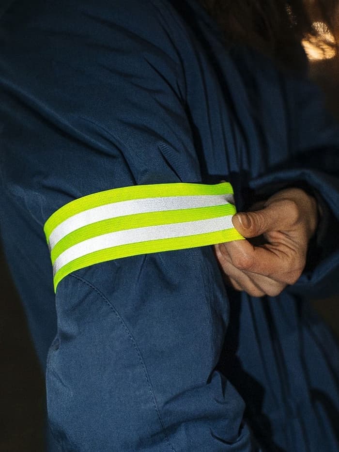 Повязка нарукавная светоотражающая, эластичная, на липучке, 35×4.8 см