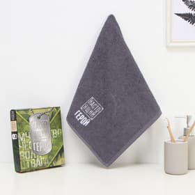 Полотенце махровое «Этель. Настоящий герой», 35×50±5 см, хлопок 100%, серое