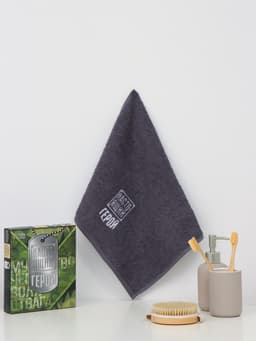 Полотенце махровое «Этель. Настоящий герой», 35×50±5 см, хлопок 100%, серое