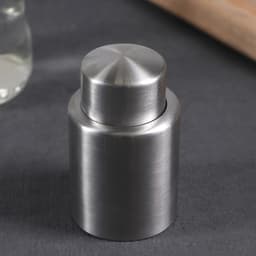 Пробка для вина вакуумная «Профи», 4.5×7 см, нержавеющая сталь, серебристая