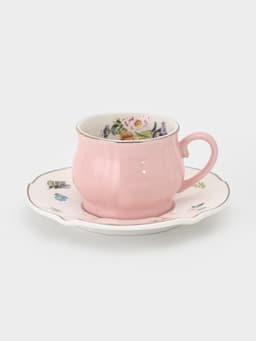 Сервиз кофейный «Сирена», 12 предметов: 6 чашек 100 мл, 6 блюдец 12 см, керамика, розовый