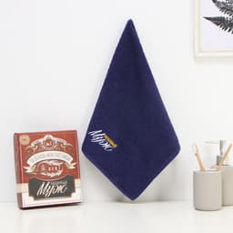 Полотенце махровое «Этель. Любимый муж», 35×50±5 см, 100% хлопок, синее