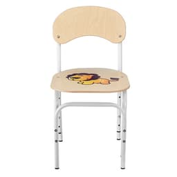 Стул детский регулируемый «Яшка», с рисунком льва, группа роста 1 – 3, цвет кремовый белый