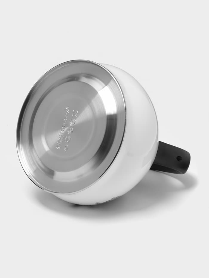 Чайник Доляна Magic birds, 3 л, со свистком, с индикатором нагрева, индукция, нержавеющая сталь, белый