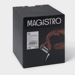 Чайник Magistro Stone, 2.7 л, со свистком, ручка софт тач, индукция, нержавеющая сталь, чёрный