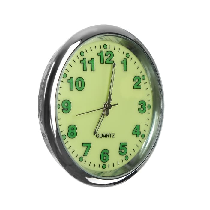 Часы автомобильные, внутрисалонные, d=4.5 см, фотолюминесцентный циферблат