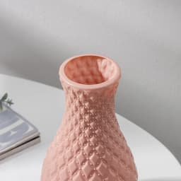 Ваза для цветов «Пафф», пластик, 11.5×22.5 см, 1.3 л, розовая