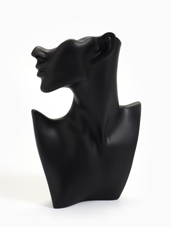 Бюст для украшений «QF. Половина лица», отверстие под серьгу, 18×7×28 см, чёрный