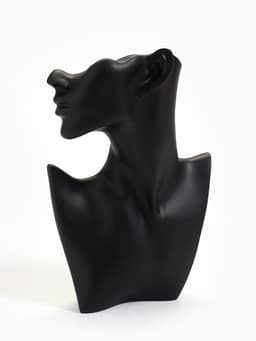 Бюст для украшений «QF. Половина лица», отверстие под серьгу, 18×7×28 см, чёрный