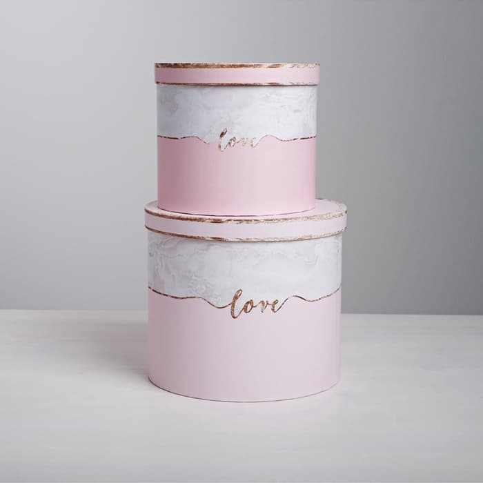 Набор коробок 4 в 1, упаковка подарочная, «Мрамор», 14×14×13 - 20×20×17.5 см