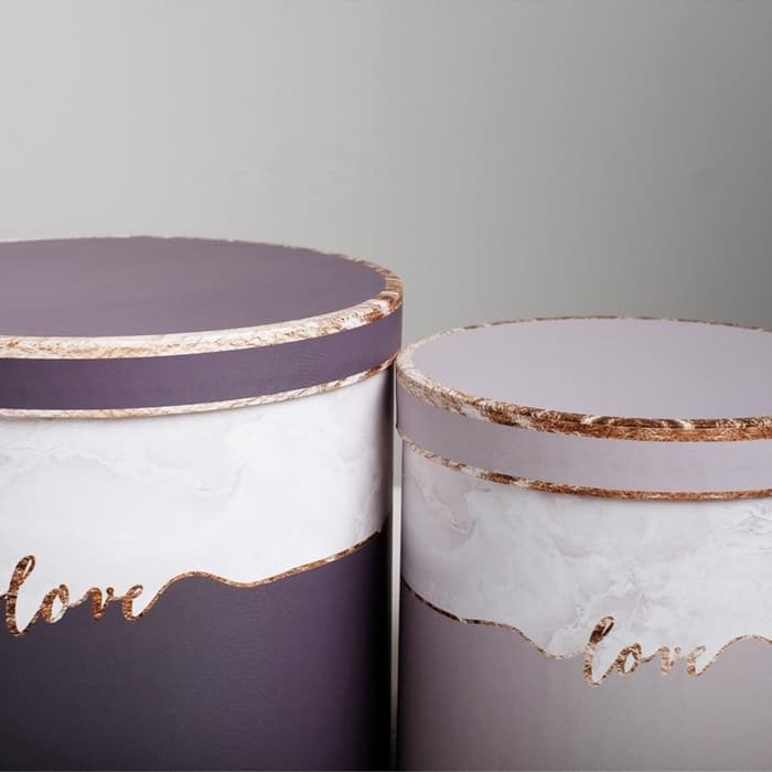 Набор коробок 4 в 1, упаковка подарочная, «Мрамор», 14×14×13 - 20×20×17.5 см