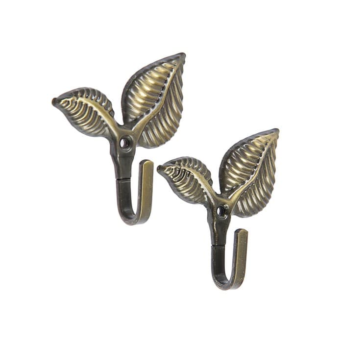 Держатель для штор KS009, однорожковый, цвет бронза, набор 2 шт.