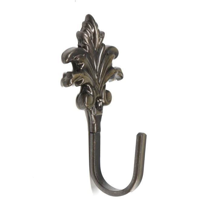 Держатель для штор KS010, однорожковый, цвет бронза, набор 2 шт.