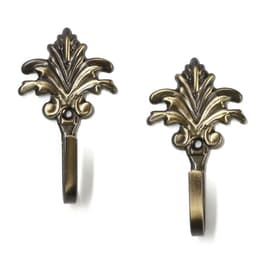 Держатель для штор KS010, однорожковый, цвет бронза, набор 2 шт.