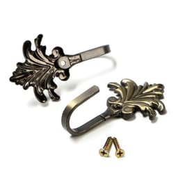 Держатель для штор KS010, однорожковый, цвет бронза, набор 2 шт.