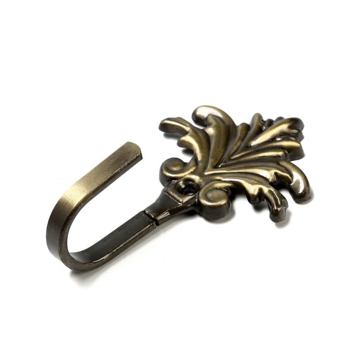 Держатель для штор KS010, однорожковый, цвет бронза, набор 2 шт.