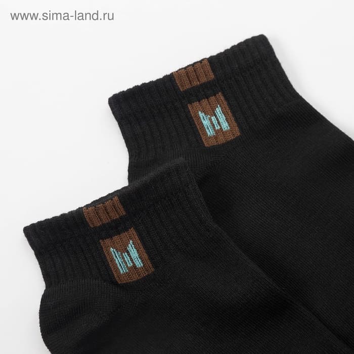 Носки детские MINAKU «Однотонные», 2 пары, чёрный, белый, размер 35-38 (22-24 см)