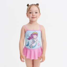 Купальник для девочки слитный KAFTAN «Русалочка», голубой, размер 30 (98-104 см)