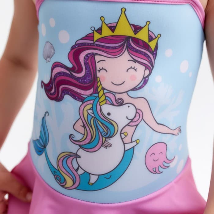 Купальник для девочки слитный KAFTAN «Русалочка», голубой, размер 30 (98-104 см)