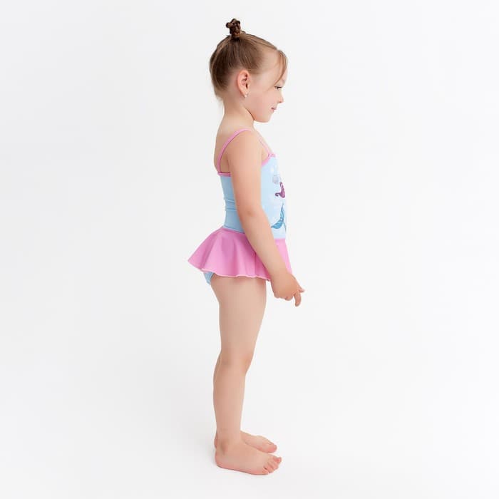 Купальник для девочки слитный KAFTAN «Русалочка», голубой, размер 30 (98-104 см)