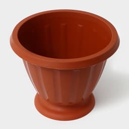 Вазон для цветов «Пальмира», 10 л, d=33 см, h=30 см, пластик, коричневый