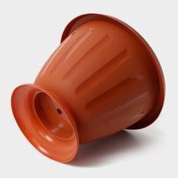 Вазон для цветов «Пальмира», 10 л, d=33 см, h=30 см, пластик, коричневый