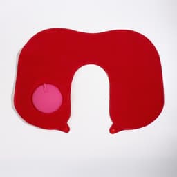 Подушка надувная для шеи, дорожная, с насосом, 47×27 см, МИКС