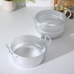 Кастрюля-пароварка, 2.5 л, 1 сетка, штампованный алюминий