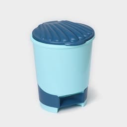 Ведро для мусора, 10 л, с педалью, голубое